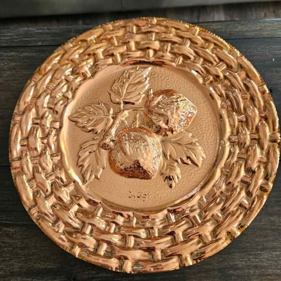 Vintage Set of 4 Copper Wall Art Plates - MADE IN ITALY - Picture 2 of 7
